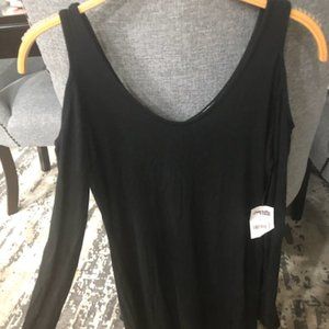 Charlotte Russe Open Shoulder Black Dress